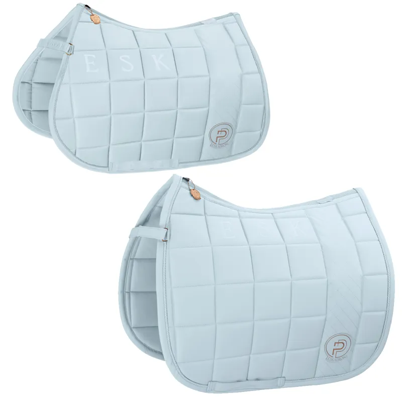 Eskadron Big Square Faux Leather Saddlecloth Platinum SS23 - Powder Blue